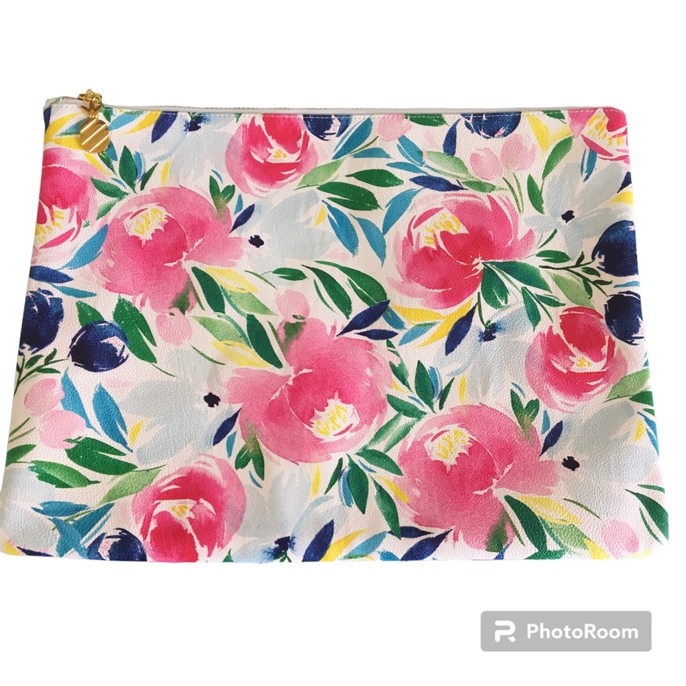 All Purpose Bag / Pouch  9.5 in X 12 in Floral SIMPLIFIED by Emily Ley